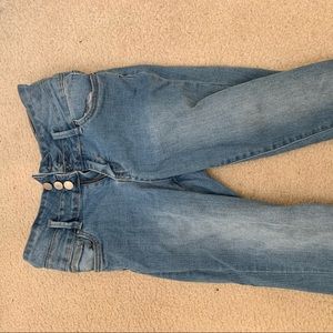 High rise skinny blue jeans size 7